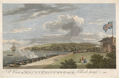 A View of Mount Edgcumbe from the Block House, pub. 1755 by Samuel after and Lambert Scott